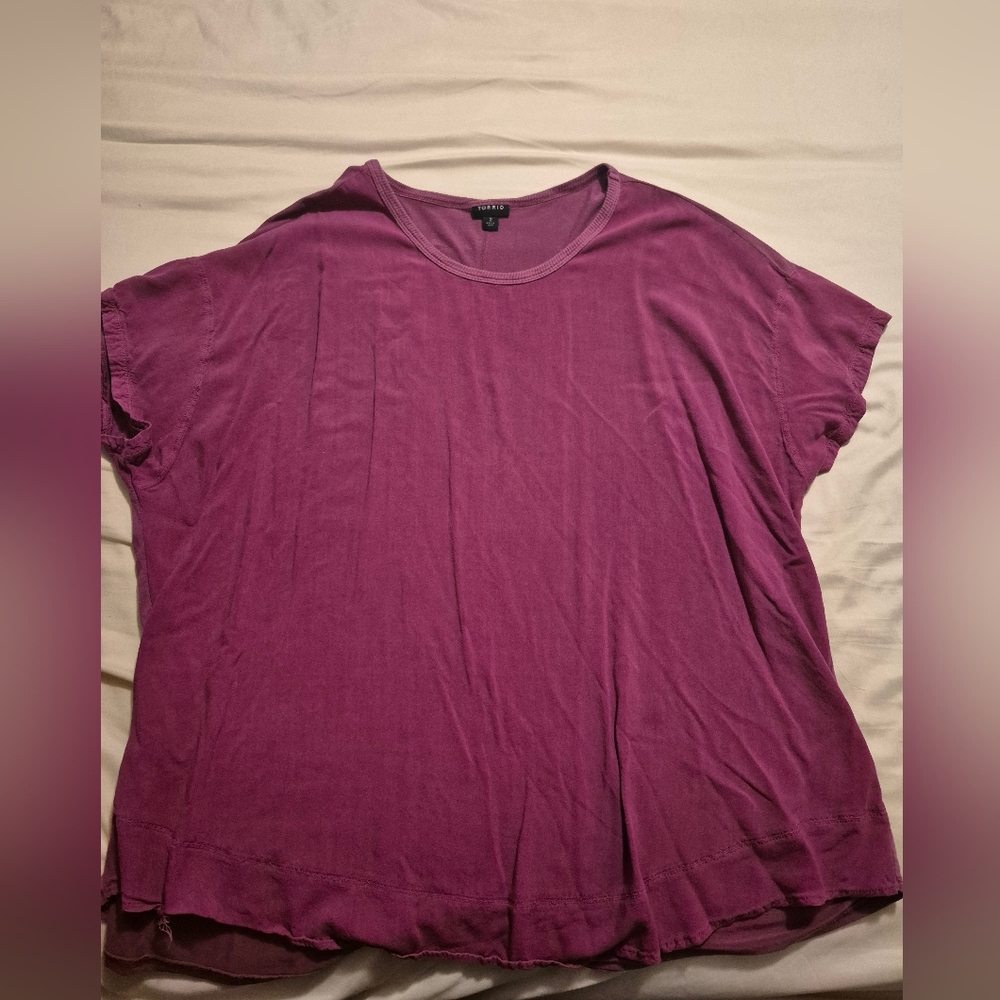 Torrid Hot Pink Short Sleeve Tee Size 2